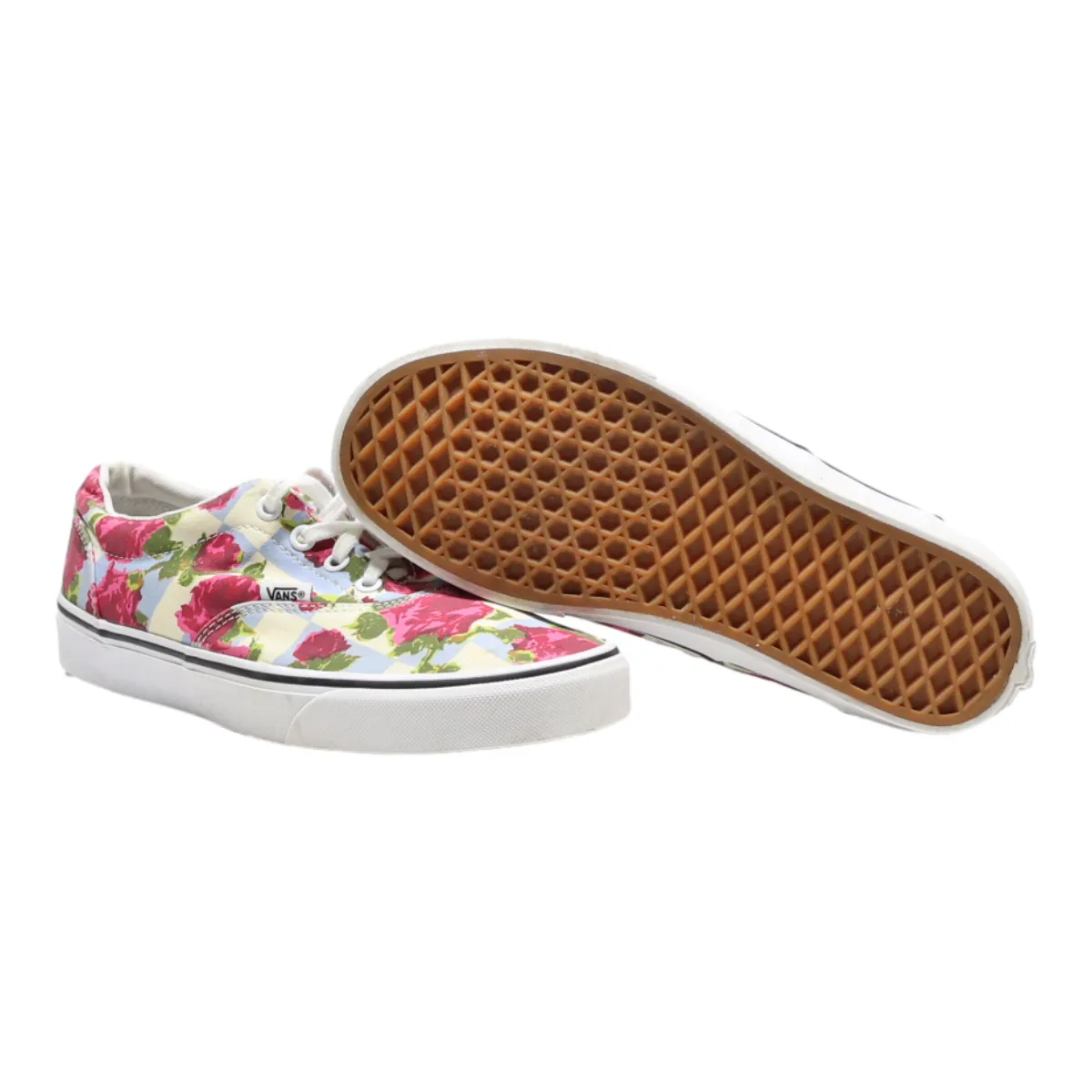 VANS Old Skool Low Top Trainers Beige Canvas Womens UK 6
