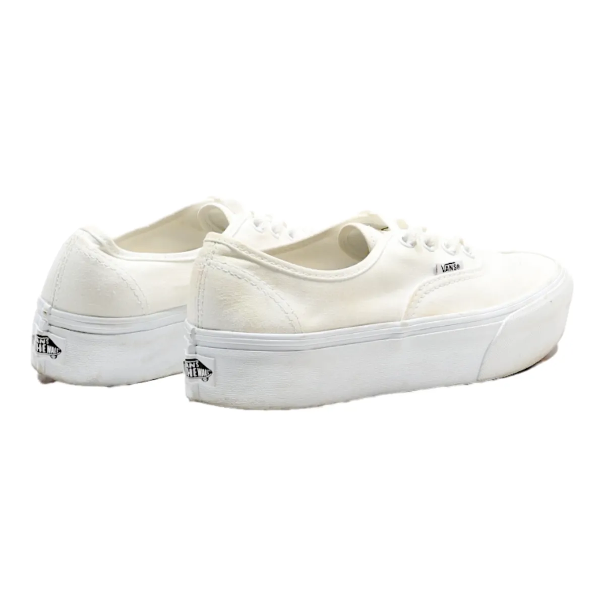 VANS Old Skool Platform Trainers White Canvas Womens UK 5