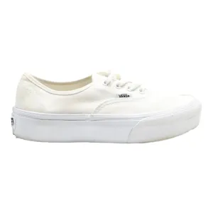 VANS Old Skool Platform Trainers White Canvas Womens UK 5